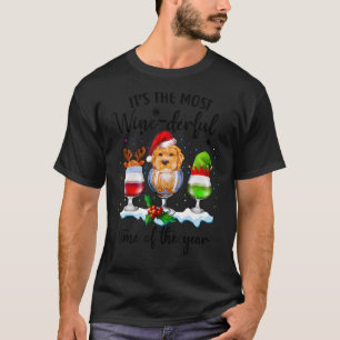 Yorkie Dogs Wine It's The Most Wine-Derful Time Of T-Shirt