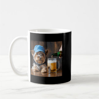 Yorkie Drinking Beer Funny Dog Meme Love Family Coffee Mug
