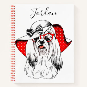 Yorkie Fashion Shoot Add Your Name Notebook