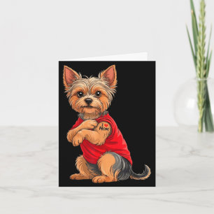 Yorkie featuring tattooed yorkshire terrier love card