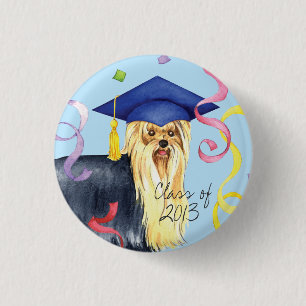 Yorkie Graduate 3 Cm Round Badge