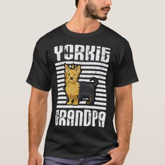 Yorkie Grandpa Proud Dogs T-Shirt