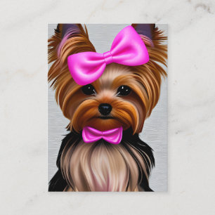Yorkie Graphic Calling Card