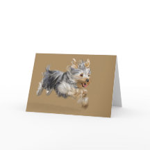 Yorkie Greeting Card, Standard white envelopes