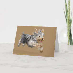 Yorkie Greeting Card, Standard white envelopes Card
