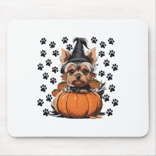 Yorkie Halloween Costume Tee Pumpkin Men Women Kid Mouse Mat
