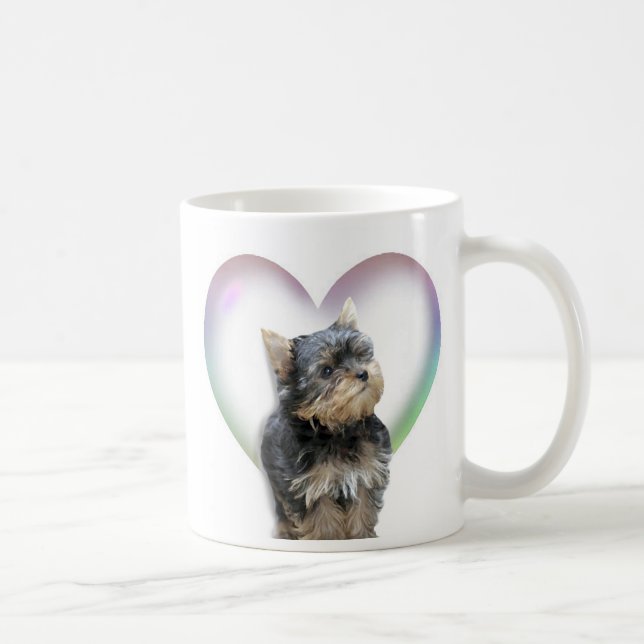 Yorkie Heart Coffee Mug (Right)