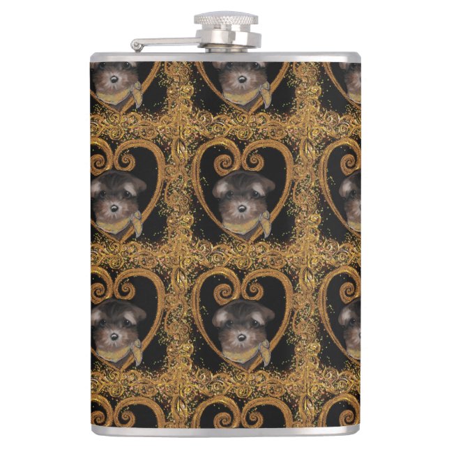 Yorkie       hip flask (Front)