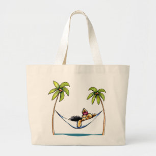 Yorkie Island Princess Off-Leash Art™ Large Tote Bag
