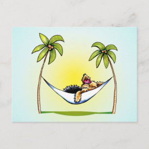 Yorkie Island Princess Off-Leash Art™ Postcard