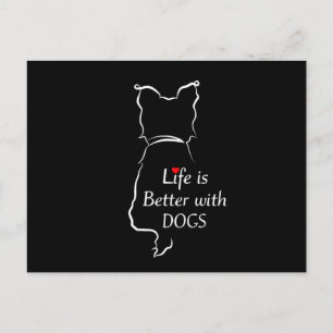 Yorkie Life Is Better With Dogs Shirt Dog Theme Postcard