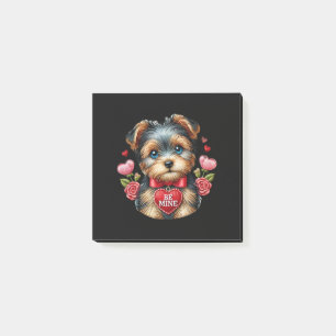 Yorkie Love Post-It Notes – Valentine's Stationery