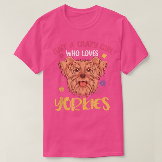 Yorkie Lover Girls Women Dog Owner Pet Yorkshire T T-Shirt (Design Front)