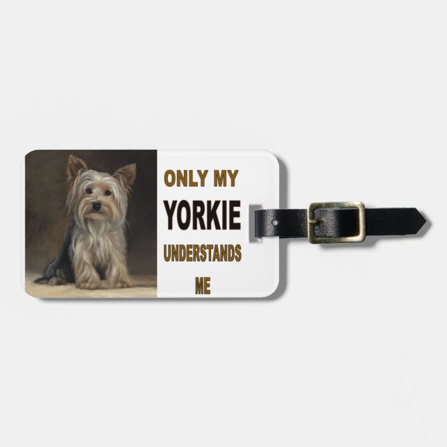 YORKIE LUGGAGE TAG (Front Horizontal)