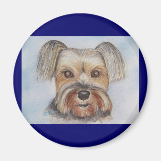 yorkie magnet from custom painting
