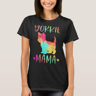 Yorkie Mama Colourful Yorkshire Terrier Dog Mum T-Shirt