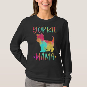 Yorkie Mama Colourful Yorkshire Terrier Dog Mum T-Shirt