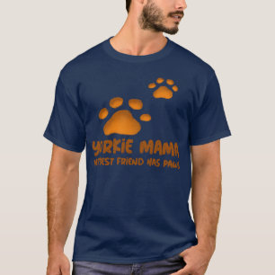 Yorkie Mama My Best Friend Has Paws vintage T-Shirt