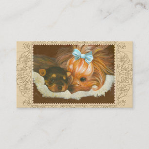 Yorkie Mama & Puppy Business Card