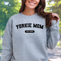 YORKIE MOM Dog Mum Custom Birth Year Sweater