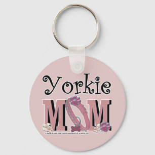Yorkie MOM Key Ring