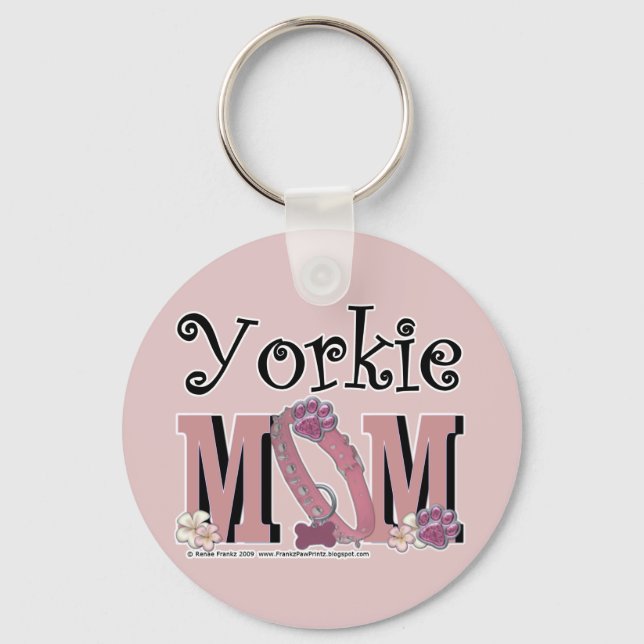 Yorkie MOM Key Ring (Front)