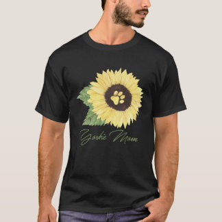 Yorkie Mom Yorkshire Terrier Mama Dog  Sunflower T-Shirt