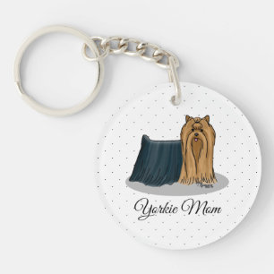 Yorkie Mom (Yorkshire Terrier Mom) Cute Dog Mom Key Ring