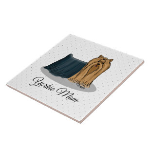 Yorkie Mom (Yorkshire Terrier Mom) Cute Dog Mom Tile