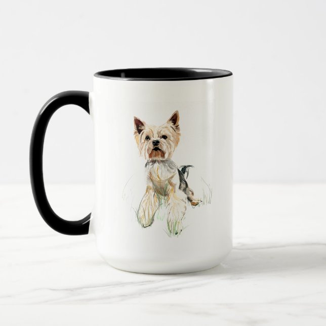 Yorkie Mug – Yorkshire Terrier, Dog Coffee Mug (Left)