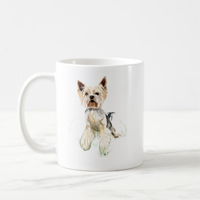 Yorkie Mug – Yorkshire Terrier, Dog Coffee Mug (Left)