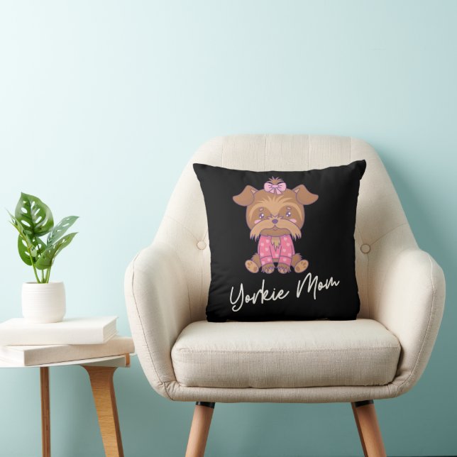 Yorkie Mum 2 16x16 Cushion (Chair)