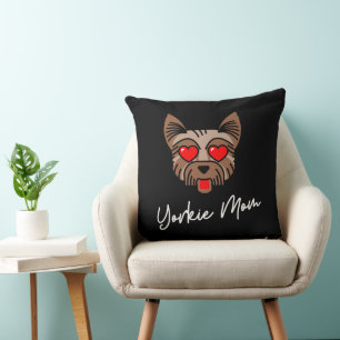 Yorkie Mum 3 20x20 Throw Pillow