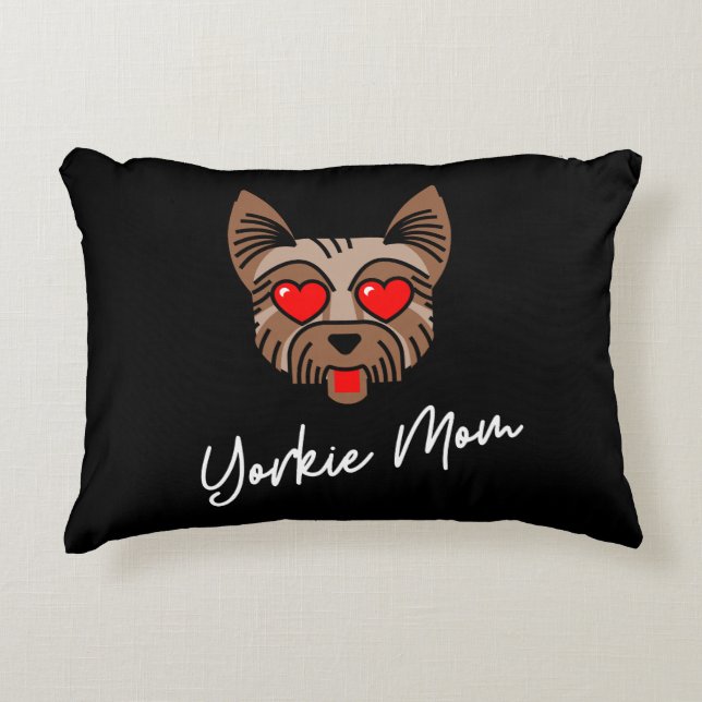 Yorkie Mum 3 Decorative Cushion (Front)