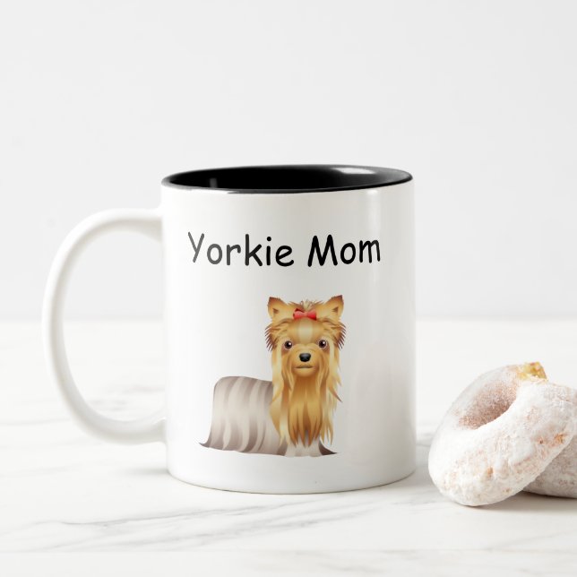 Yorkie Mum Coffee Mug (With Donut)