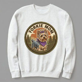 Yorkie Mum Crewneck Yorkshire Terrier Dog Mum Gift Sweatshirt