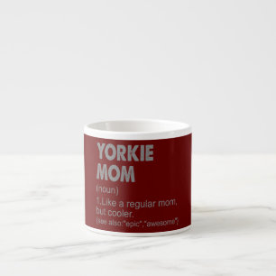 Yorkie Mum Definition Funny Vintage Gift Mum For Espresso Cup