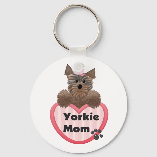 Yorkie Mum Key Ring (Front)
