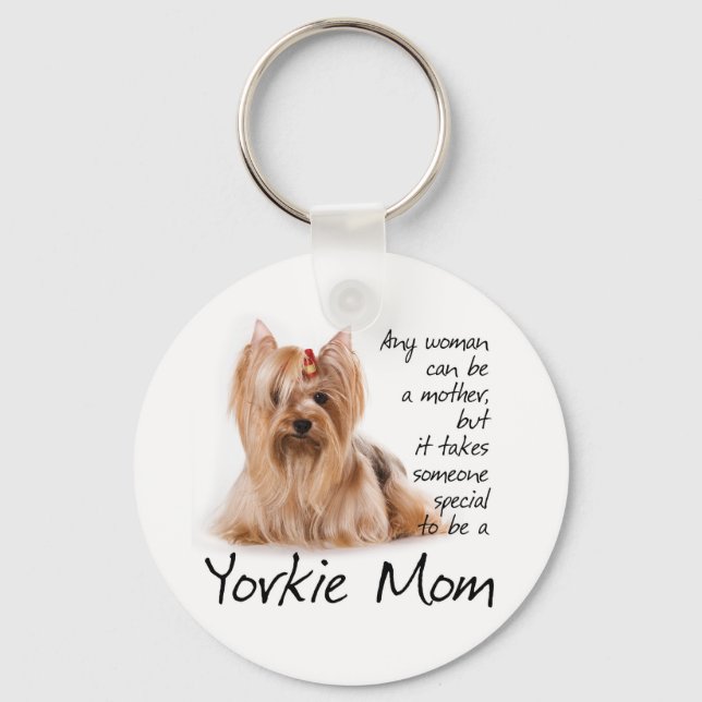 Yorkie Mum Keychain (Front)