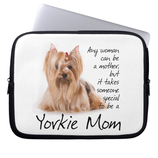 Yorkie Mum Laptop Sleeve (Front)