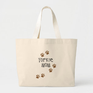 Yorkie Mum Large Tote Bag