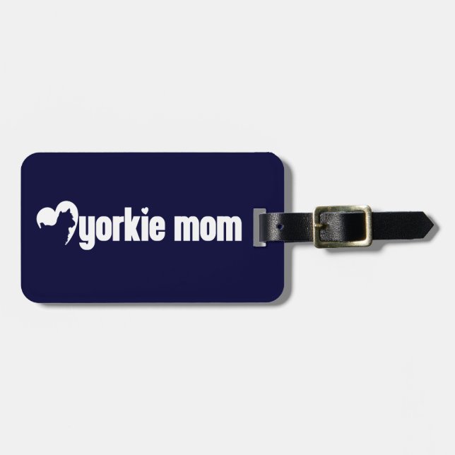 Yorkie Mum Luggage Tag (Front Horizontal)