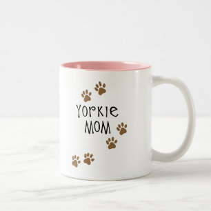 Yorkie Mum Two-Tone Coffee Mug