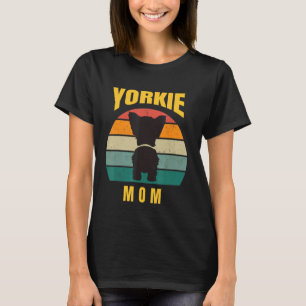 Yorkie Mum Womens Retro Terrier Vinatage T-Shirt