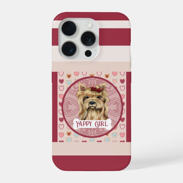 Yorkie + name Valentine Heart iPhone 11 Pro Case  (Back)