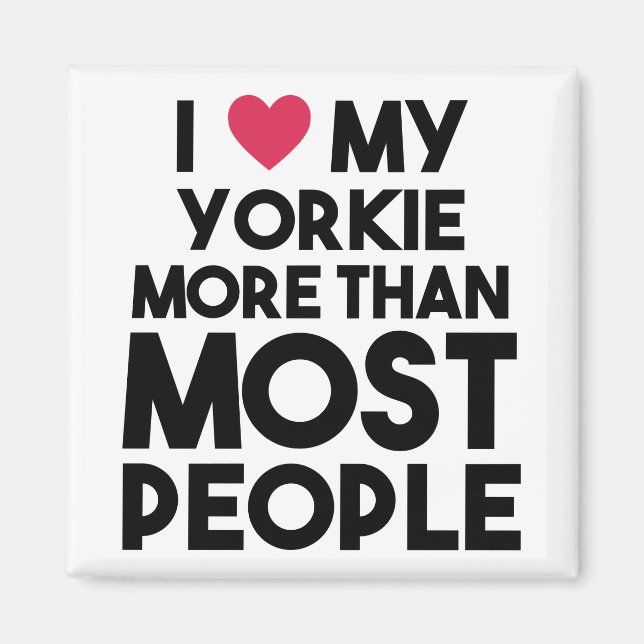 Yorkie Over People Magnet (Front)