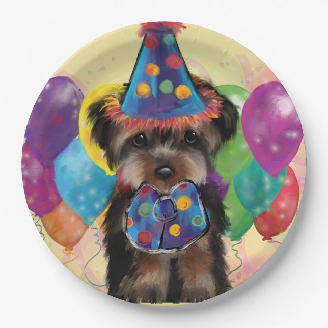 Yorkie   paper plate (Front)