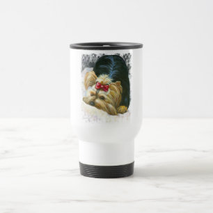 Yorkie Peek a Boo Travel Mug
