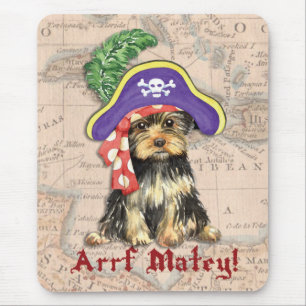 Yorkie Pirate Mouse Mat