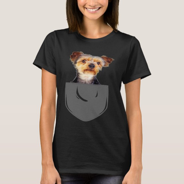 Yorkie Pocket Dog T-Shirt (Front)